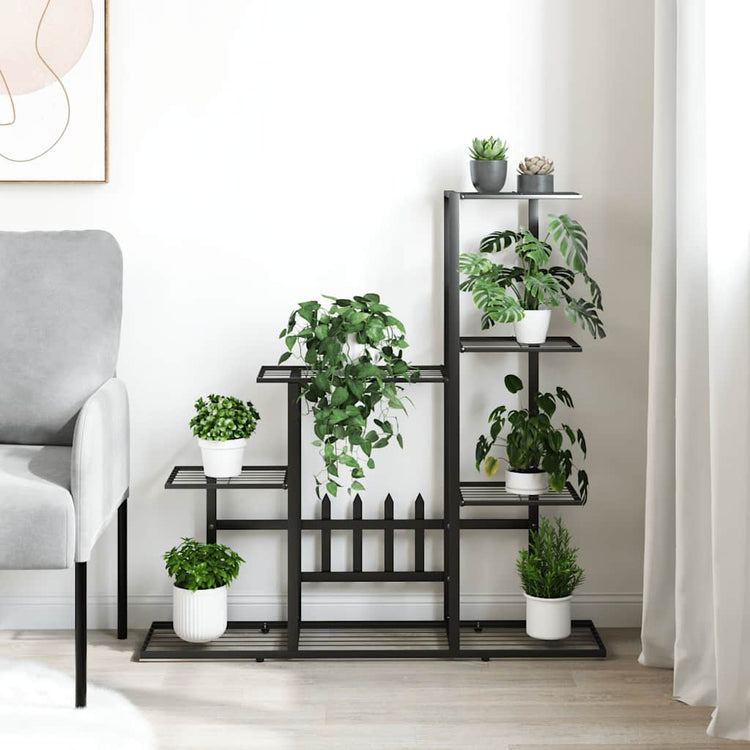 Norme de fleur vidaxl 94.5x25x88 cm en métal noir