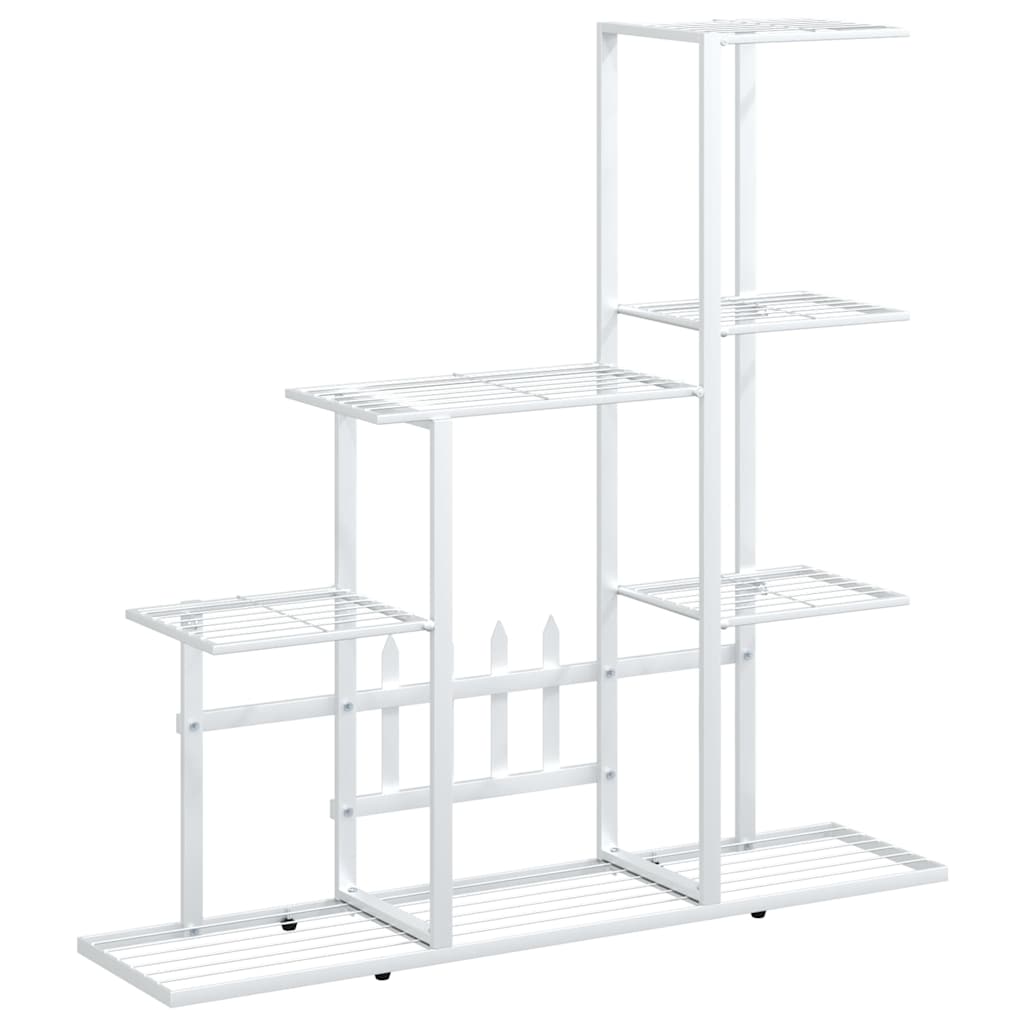 Vidaxl Flower Standard 94.5x25x88 cm métal blanc