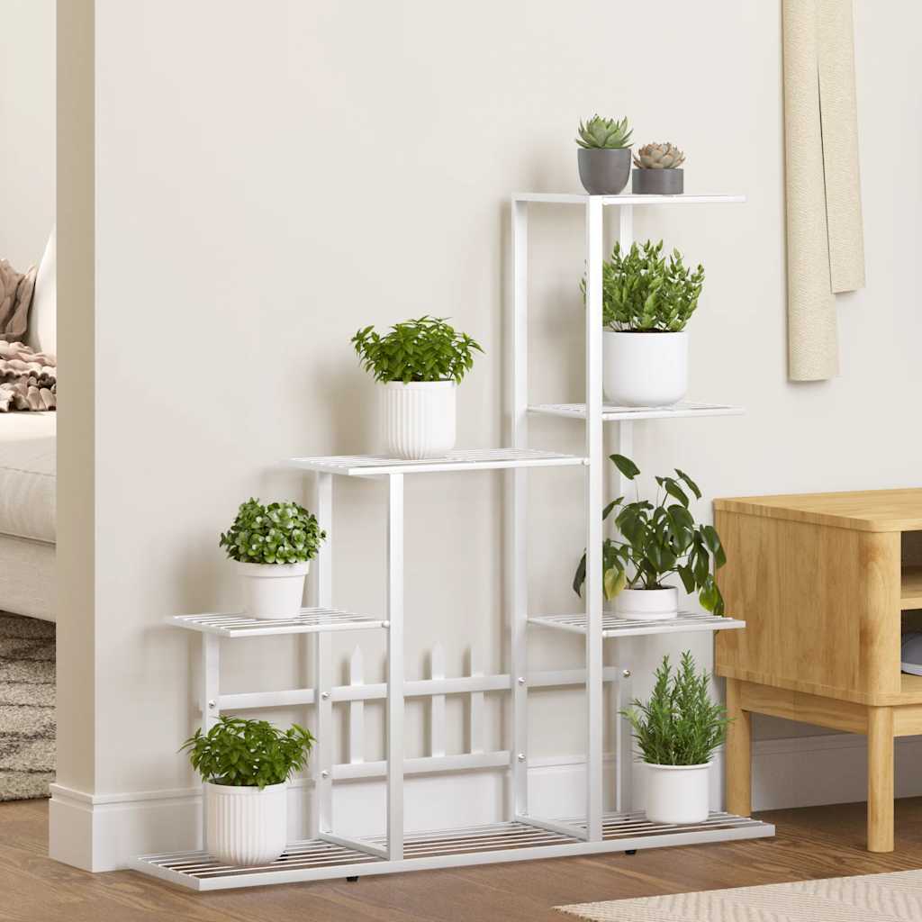 Vidaxl Flower Standard 94.5x25x88 cm métal blanc