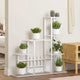 Vidaxl Flower Standard 94.5x25x88 cm métal blanc