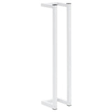 Rack de serviette Vidaxl 12.5x12.5x60 cm en acier blanc - afbeelding 2