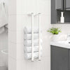 Rack de serviette Vidaxl 12.5x12.5x60 cm en acier blanc