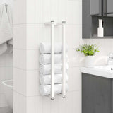 Rack de serviette Vidaxl 12.5x12.5x60 cm en acier blanc - afbeelding 3