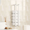 Rack de serviette Vidaxl 12.5x12.5x60 cm en acier blanc