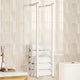 Rack de serviette Vidaxl 25x20x95 cm en acier blanc