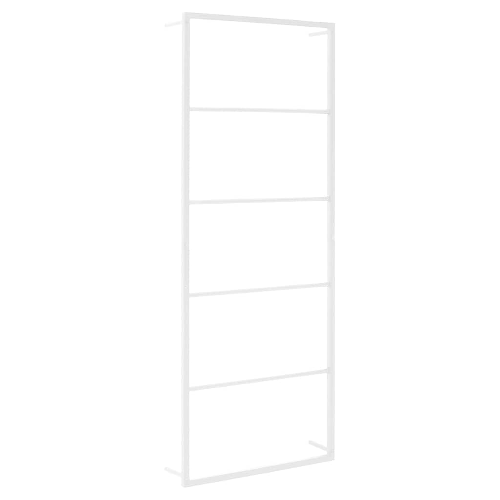 Rack de serviette Vidaxl 45x10x115 cm en acier blanc