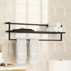 Rack de serviettes Vidaxl 95x25x22 cm Black