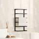 Rack de serviettes Vidaxl 24x12x48 cm en acier noir