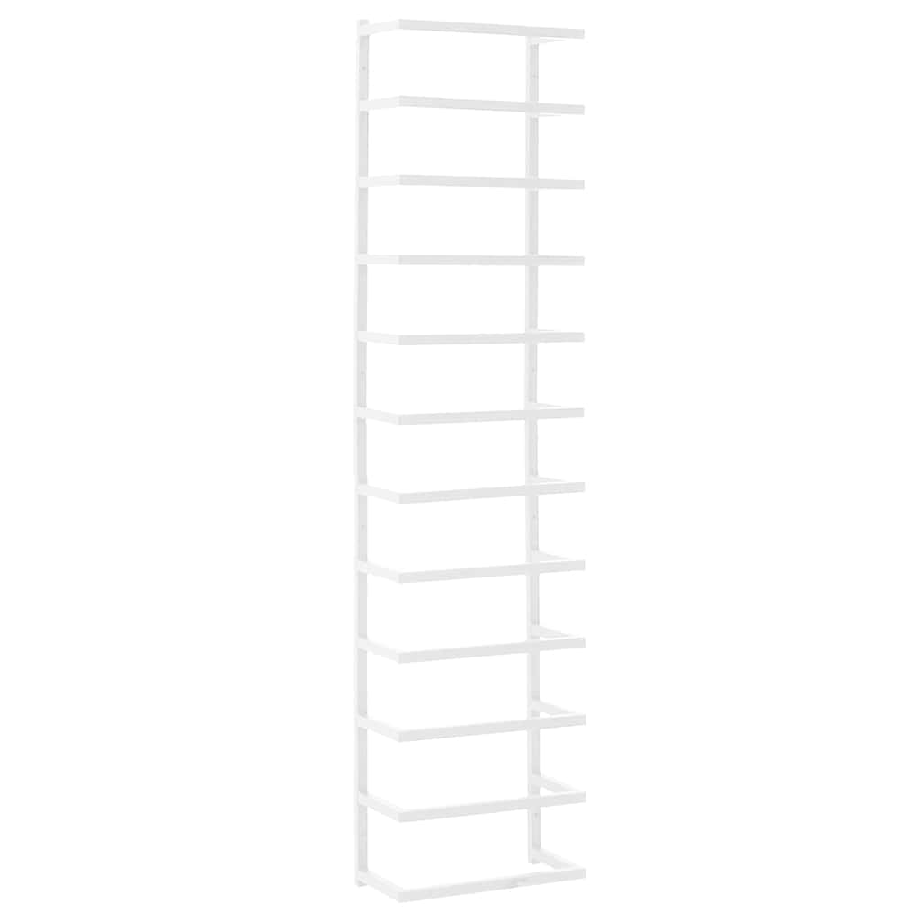 Rack de serviette Vidaxl 24x12x96 cm en acier blanc
