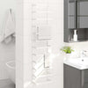 Rack de serviette Vidaxl 24x12x96 cm en acier blanc