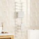 Rack de serviette Vidaxl 24x12x96 cm en acier blanc