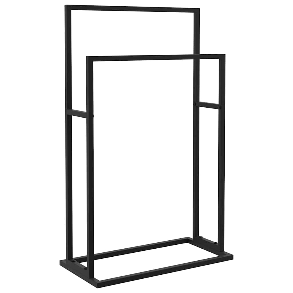 Rack de serviette vidaxl détaché 48x24x78,5 cm de fer noir