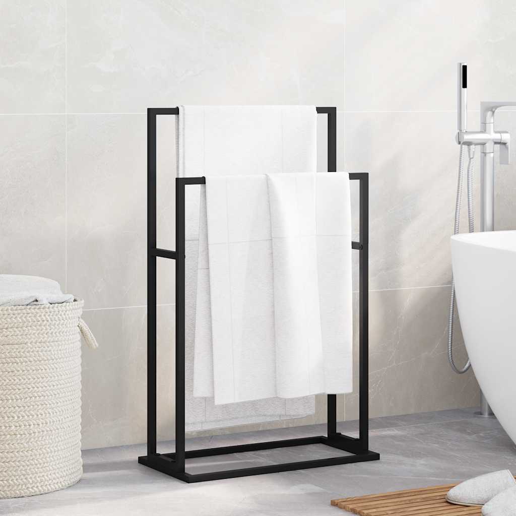 Rack de serviette vidaxl détaché 48x24x78,5 cm de fer noir