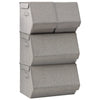 Boîte de rangement Vidaxl 4 pièces Set Fabric Empilable Gray