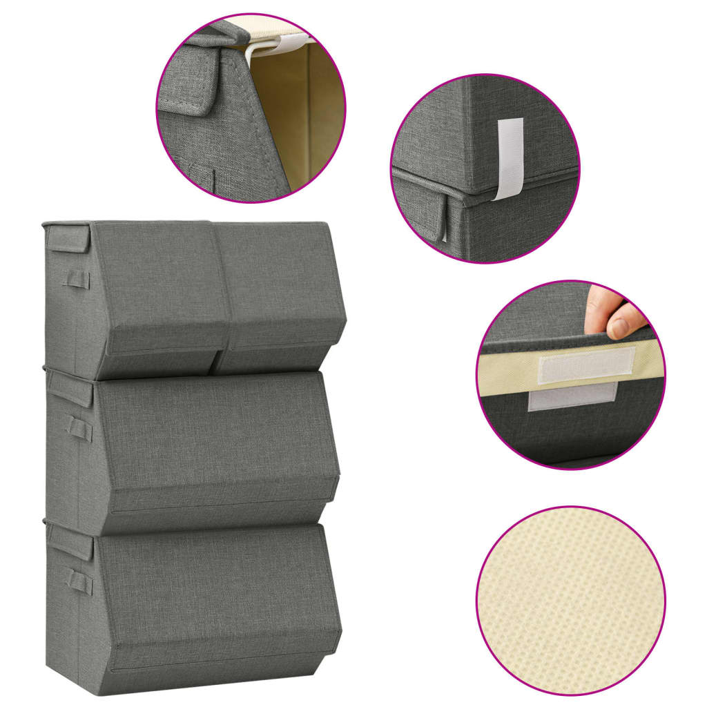 Boîte de rangement Vidaxl 4 pièces ensemble