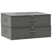 Boîtes de rangement Vidaxl 2 ST 70X40X18 CM ANTHRACITE Fabric - Color - afbeelding 2
