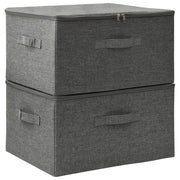 Boîtes de stockage Vidaxl 2 PCS 43x34x23 cm Tissu anthracite -colored - afbeelding 2
