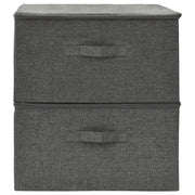 Boîtes de stockage Vidaxl 2 PCS 43x34x23 cm Tissu anthracite -colored - afbeelding 3