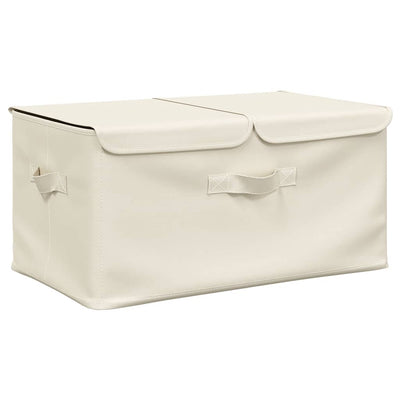 Boîte de rangement Vidaxl 50x30x25 cm Crème de tissu -colore