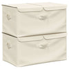 Boîtes de rangement Vidaxl 2 PCS 50x30x25 cm CRÈME COLORED