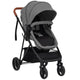Porte-poussette Vidaxl Gris clair en acier 2 en 1 et noir