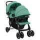 VidaXL Poussette Twin Tandem Acier Vert