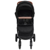 Vidaxl Pram 2-en-1 en acier de couleur anthracite