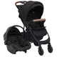 Vidaxl Pram 3-en-1 en acier de couleur anthracite