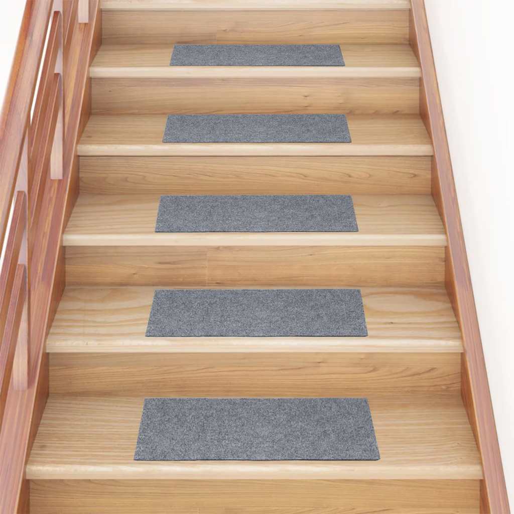 Vidaxl 15 st pedal tapis auto-adhésif rectangulaire 60x25 cm gris clair