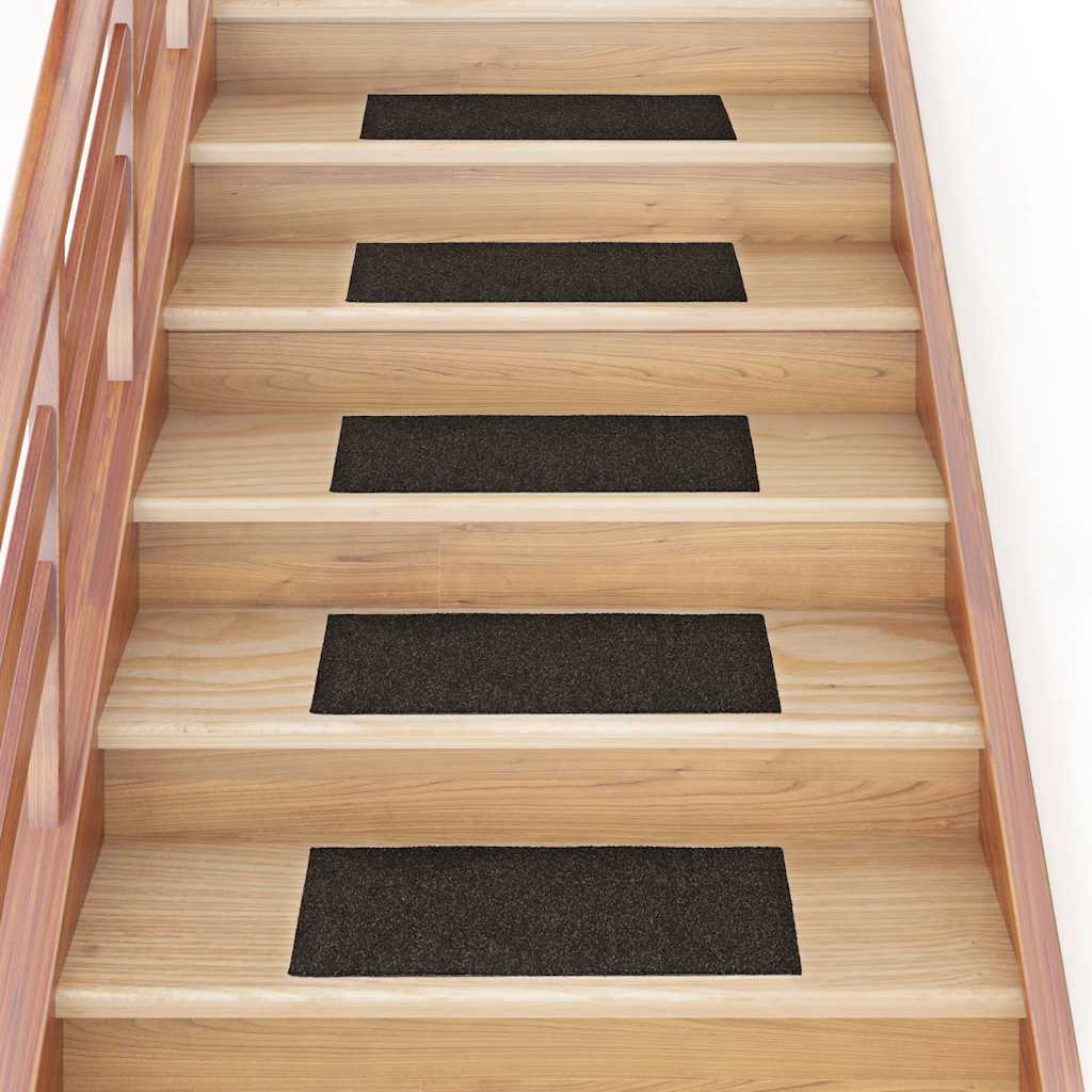 Vidaxl 15 st pedal tapis auto-adhésif rectangulaire 60x25 cm brun foncé