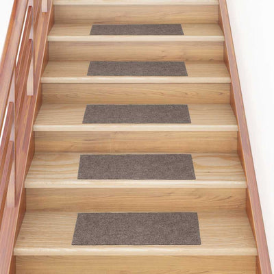 Vidaxl 15 st pédales tapis auto-adhésifs rectangulaires 60x25 cm crème -colored