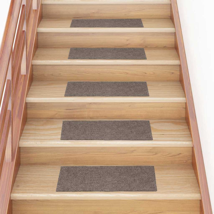 Vidaxl 15 st pédales tapis auto-adhésifs rectangulaires 60x25 cm crème -colored