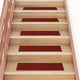 Vidaxl 15 st pedal tapis auto-adhésif rectangulaire 76x20 cm rouge