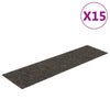 Vidaxl Stair Mats auto-adhésif 15 st rectangulaire 76x20 cm anthracite