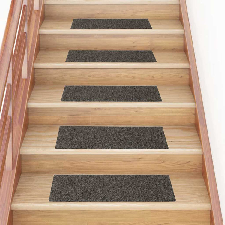 Vidaxl Stair Mats auto-adhésif 15 st rectangulaire 76x20 cm anthracite