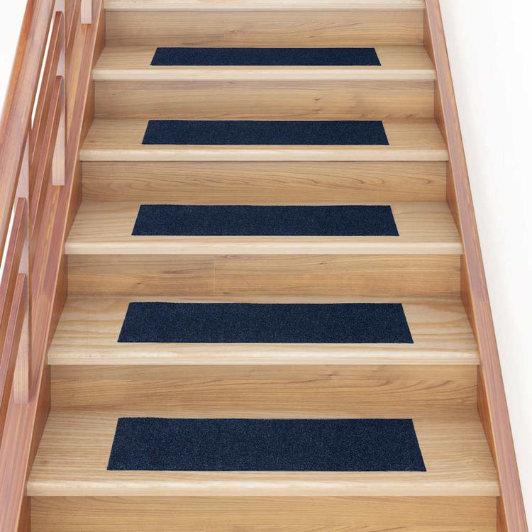 Vidaxl 15 st pédales tapis auto-adhésifs rectangulaires 76x20 cm bleu