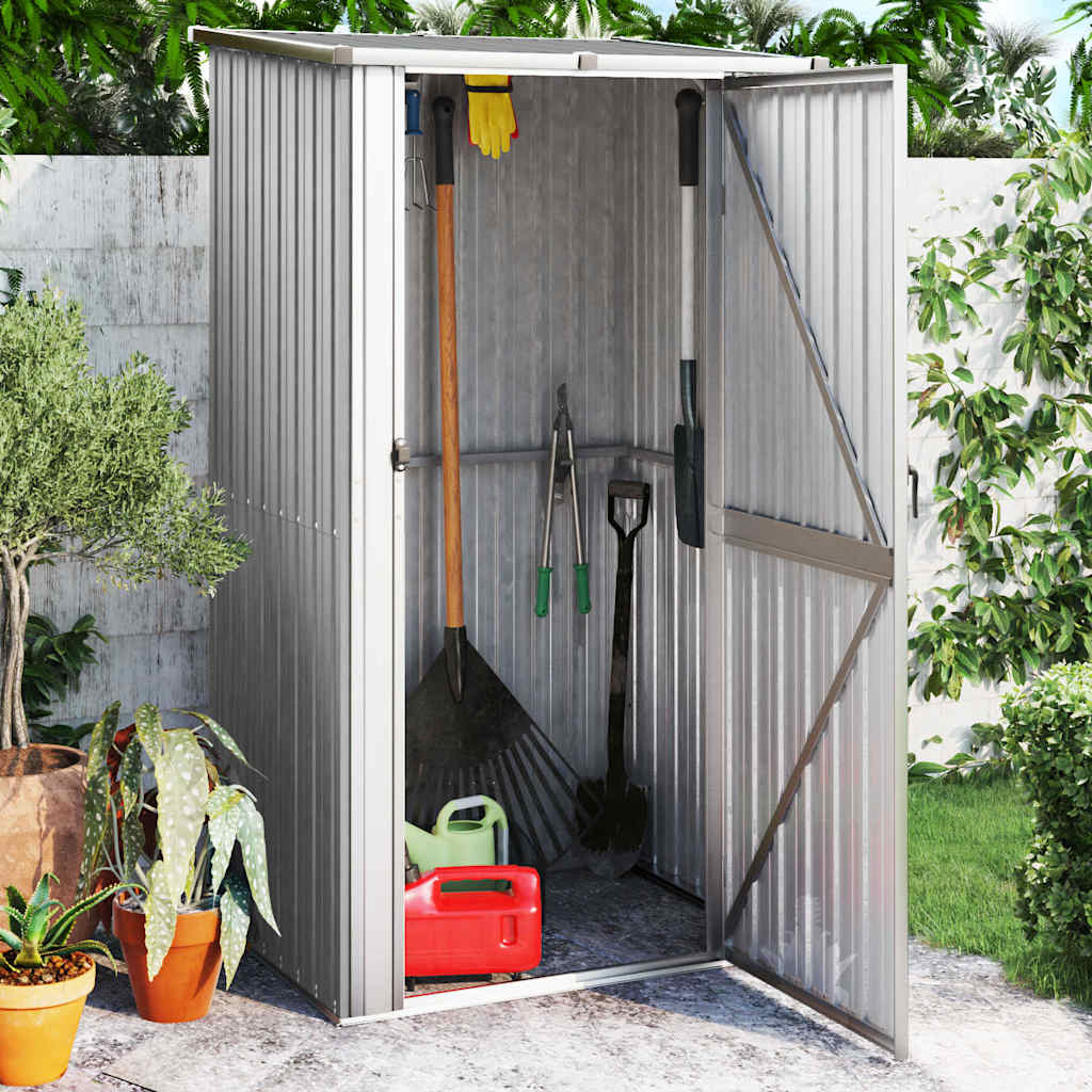 SHED JARDINE VIDAXL 118.5X97X209.5 cm Gray en acier galvanisé