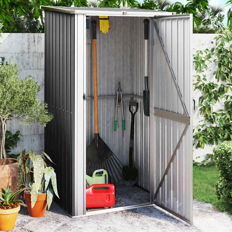 SHED JARDINE VIDAXL 118.5X97X209.5 cm Anthracite en acier galvanisé