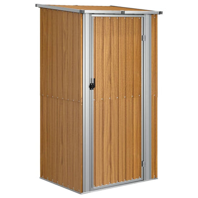 SHED JARDINE VIDAXL 118.5X97X209.5 cm Brun en acier galvanisé