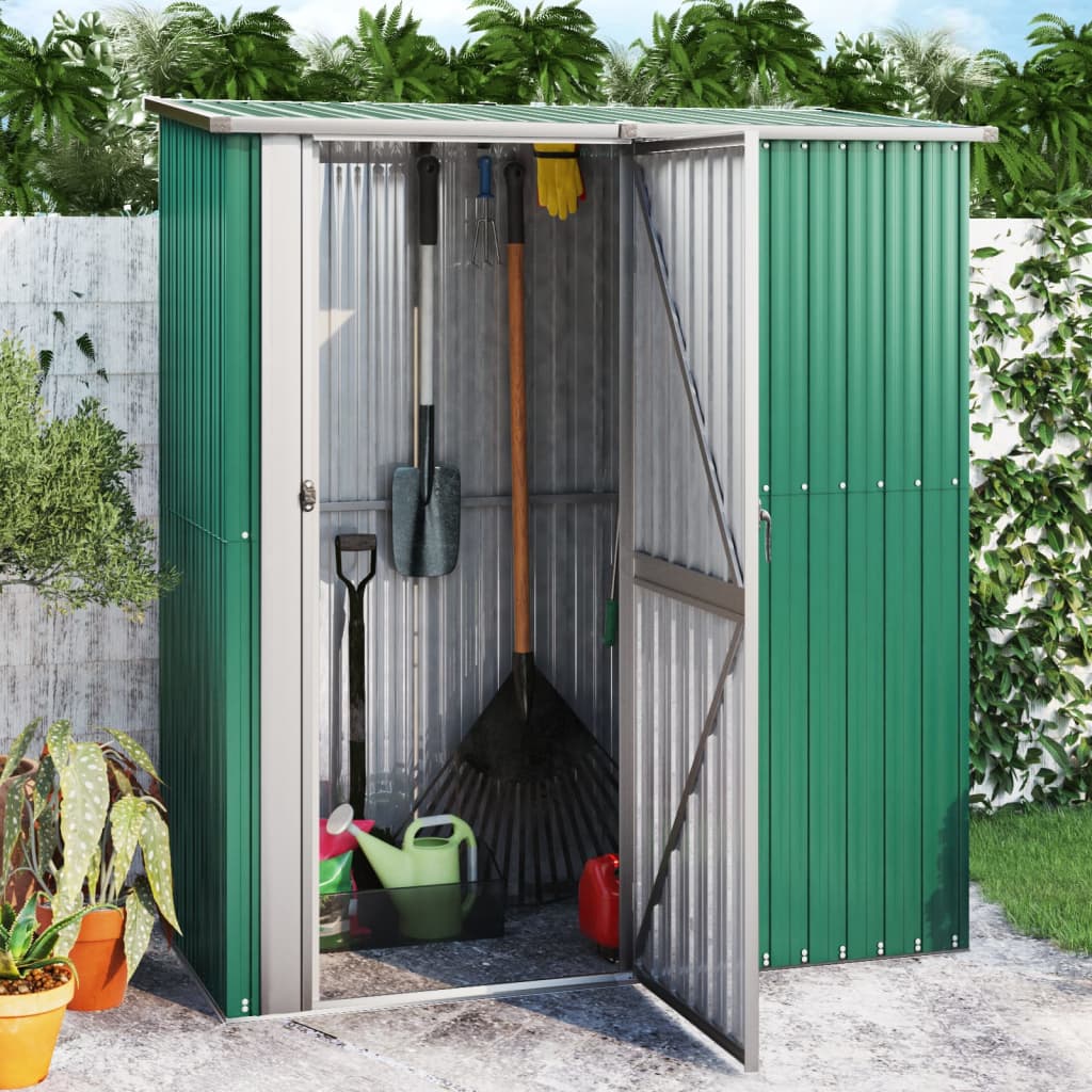 Vidaxl jardin hangar 180.5x97x209.5 cm Galvanisé en acier vert