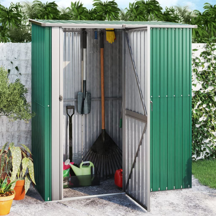 Vidaxl jardin hangar 180.5x97x209.5 cm Galvanisé en acier vert