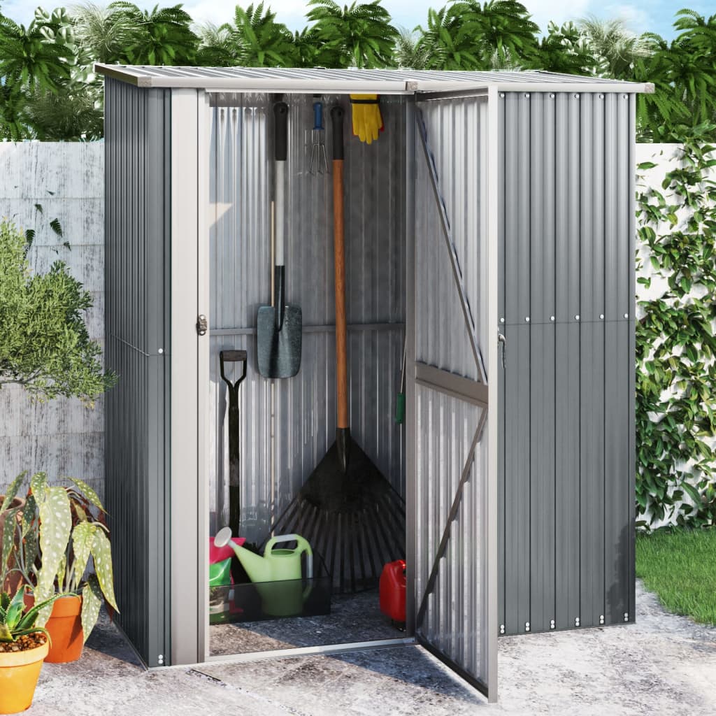 SHED JARDINE VIDAXL 180.5X97X209.5 cm Gray en acier galvanisé