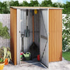 SHED JARDINE VIDAXL 180.5X97X209.5 cm Brown en acier galvanisé
