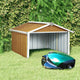 Couverture Vidaxl pour la tondeuse à gazon robotique 92x97x63 cm en acier brun