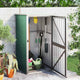 Vidaxl jardin hangar 88x89x161 cm en acier galvanisé vert