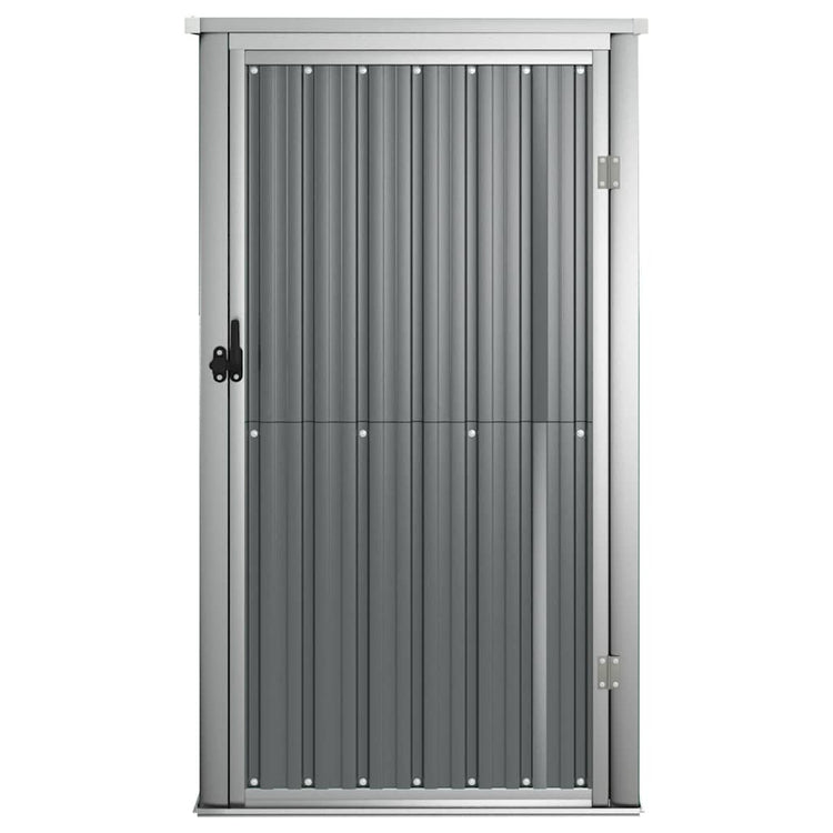 Vidaxl jardin hangar 88x89x161 cm gris en acier galvanisé