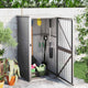 Vidaxl jardin hangar 88x89x161 cm gris en acier galvanisé