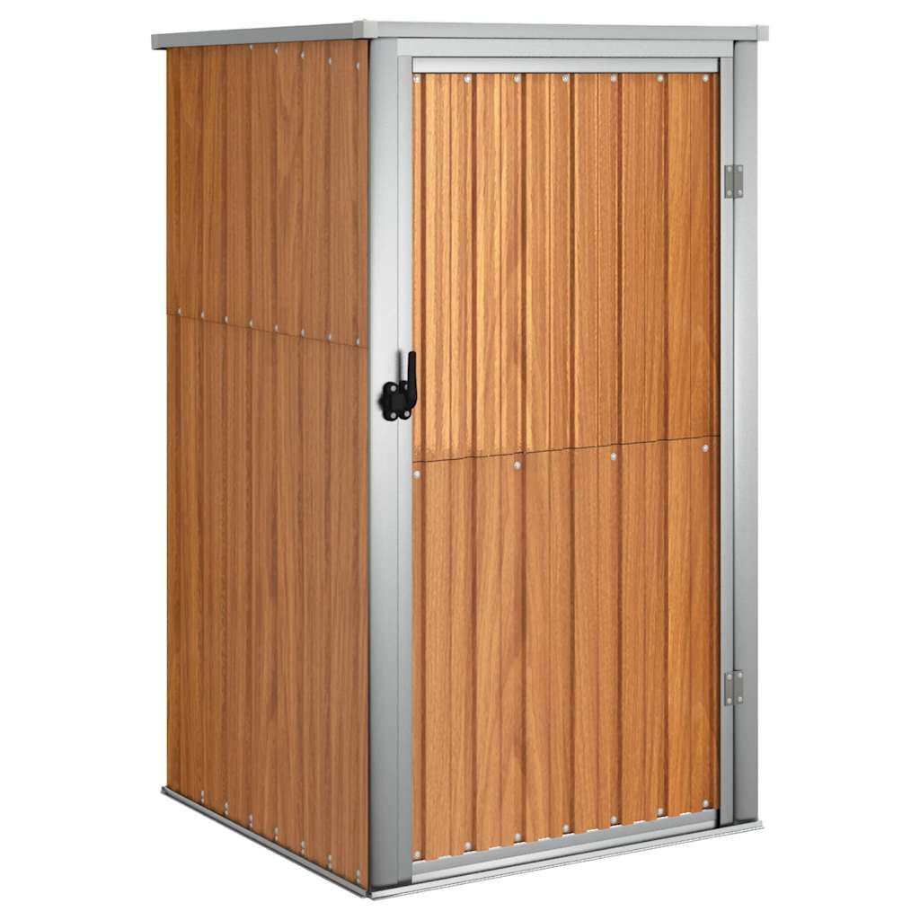 Vidaxl jardin hangar 88x89x161 cm Galvanisé en acier brun