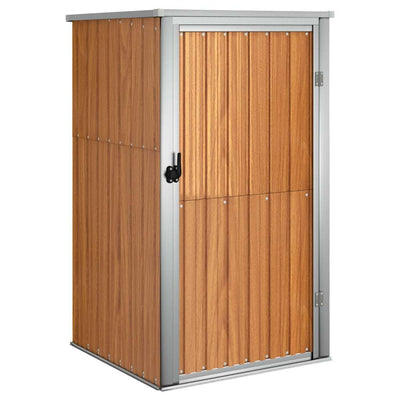 Vidaxl jardin hangar 88x89x161 cm Galvanisé en acier brun
