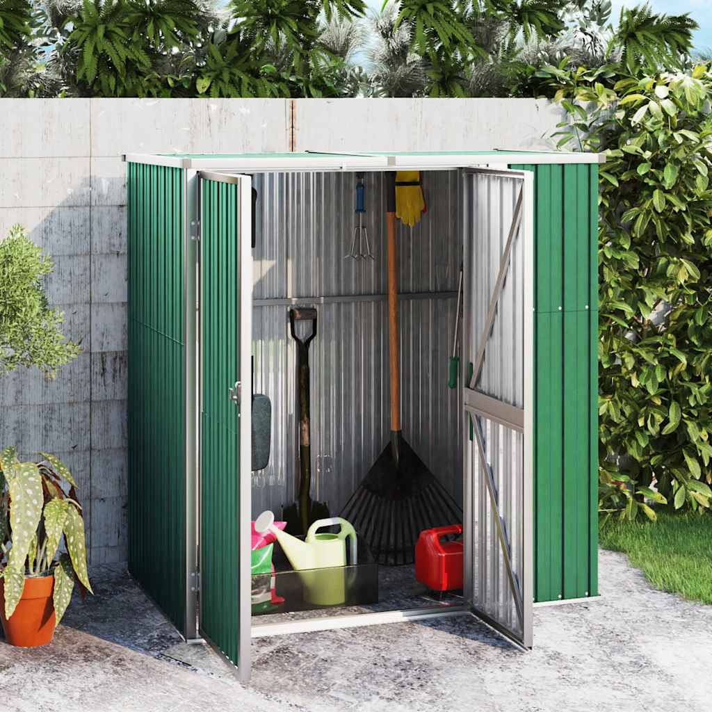Vidaxl hangar de jardin 161x89x161 cm en acier galvanisé vert